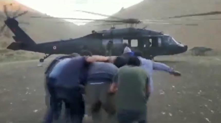 Tunceli'de yaylada rahatsızlanan kişi, askeri helikopterle hastaneye ulaştırıldı