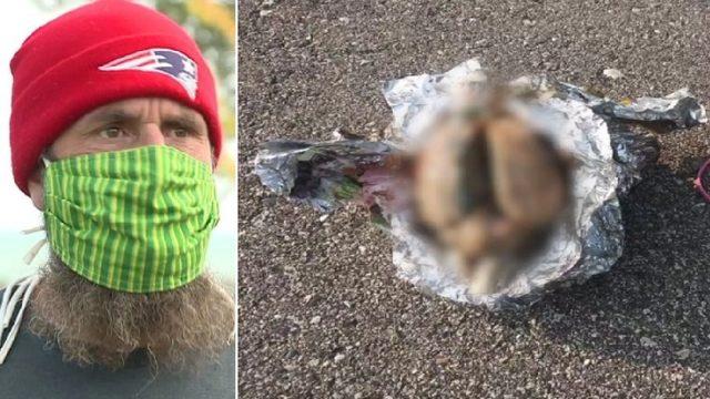 Sahilde çöpleri toplarken alüminyum folyoya sarılı beyin buldu 