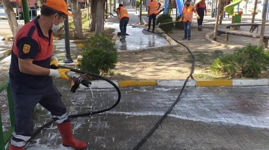 Iğdır&rsquo;da parklar dezenfekte ediliyor