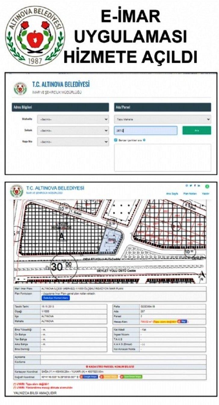 Altınova’da "e-imar" uygulaması G3