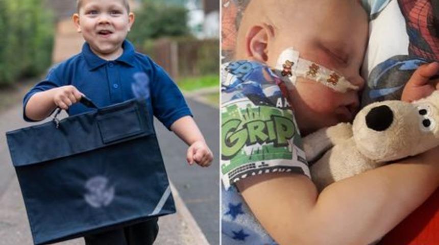 İki kez lösemiyi yenip okula başladı!