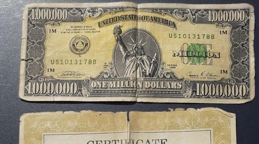 K&uuml;tahya'da 1 milyon dolarlık banknot ele ge&ccedil;irildi