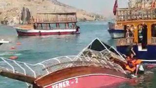 Şanlıurfa'nın Halfeti ilçesinde tur teknesi battı
