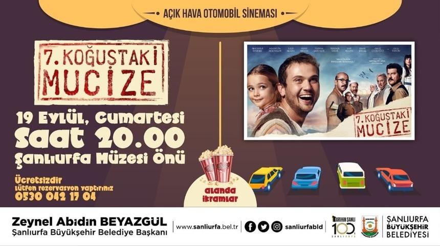 Şanlıurfa&rsquo;da arabada sinema etkinliği devam ediyor