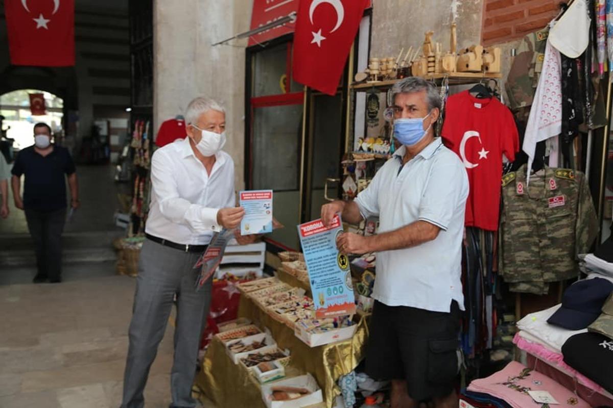 ETSO korona tedbirleri i&ccedil;in esnafı bilgilendirmeye devam ediyor