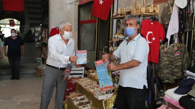 ETSO korona tedbirleri için esnafı bilgilendirmeye devam ediyor