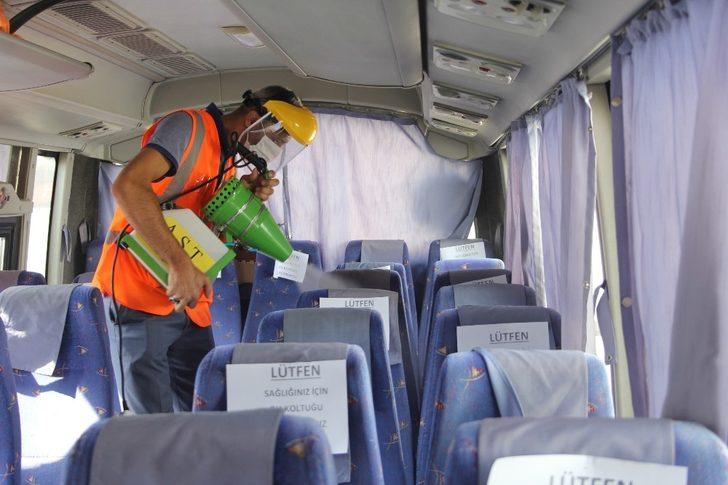 Isparta’da yeni eğitim öğretim yılı öncesi okul servisleri dezenfekte edildi G3