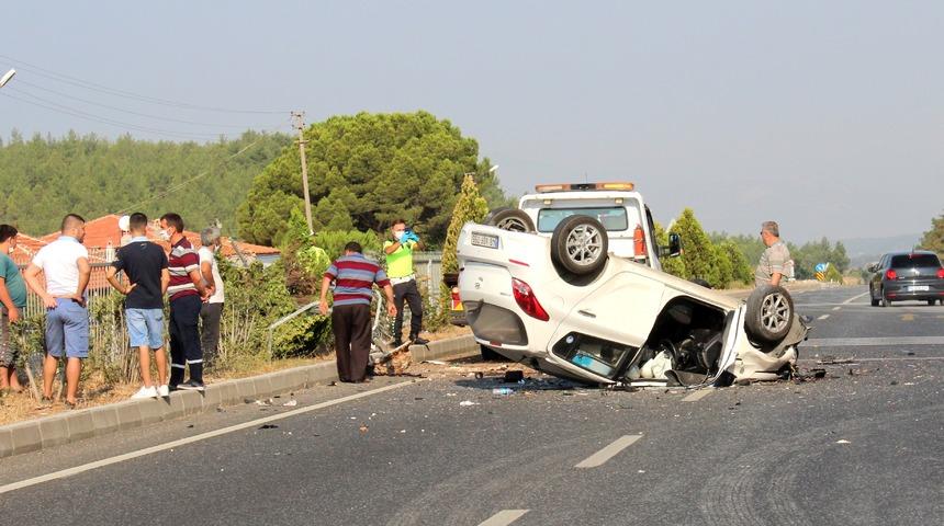 Yer: Muğla! Takla atan araçtan burnu bile kanamadan kurtuldu