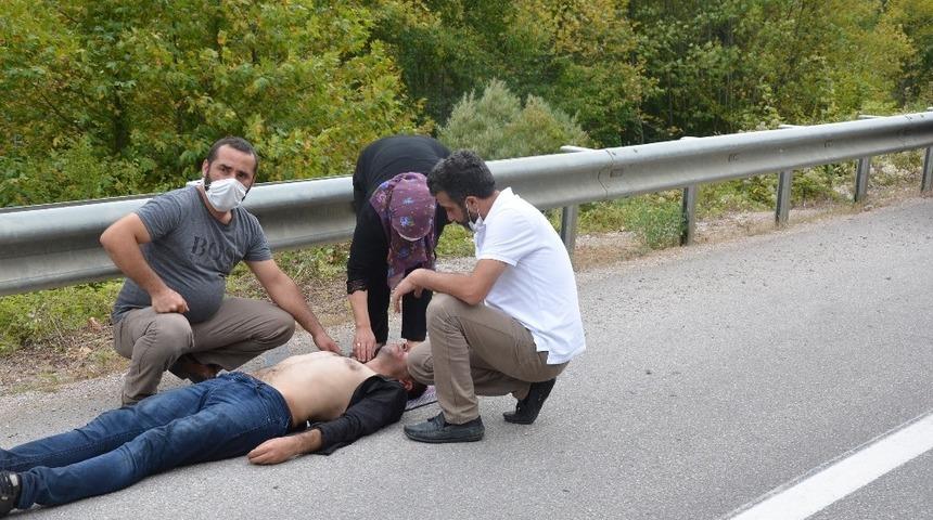 Orman yangınına m&uuml;dahale ederken baygınlık ge&ccedil;irdi