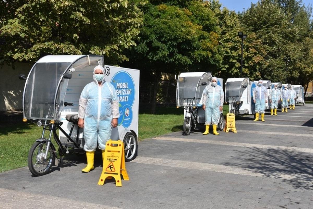 Kocasinan&rsquo;da doğayla dost &ccedil;evreci ara&ccedil; ile kesintisiz temizlik