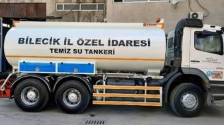 15 ton kapasiteli i&ccedil;me ve kullanma suyu nakli i&ccedil;in su tankeri alındı