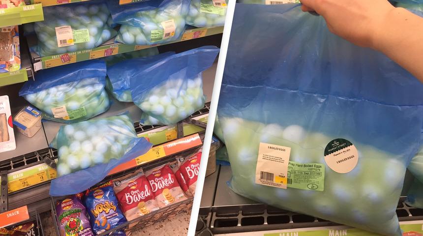 Haşlanmış yumurtaları paketleyip satışa çıkardılar: 'İsraf etmek istemedik' 