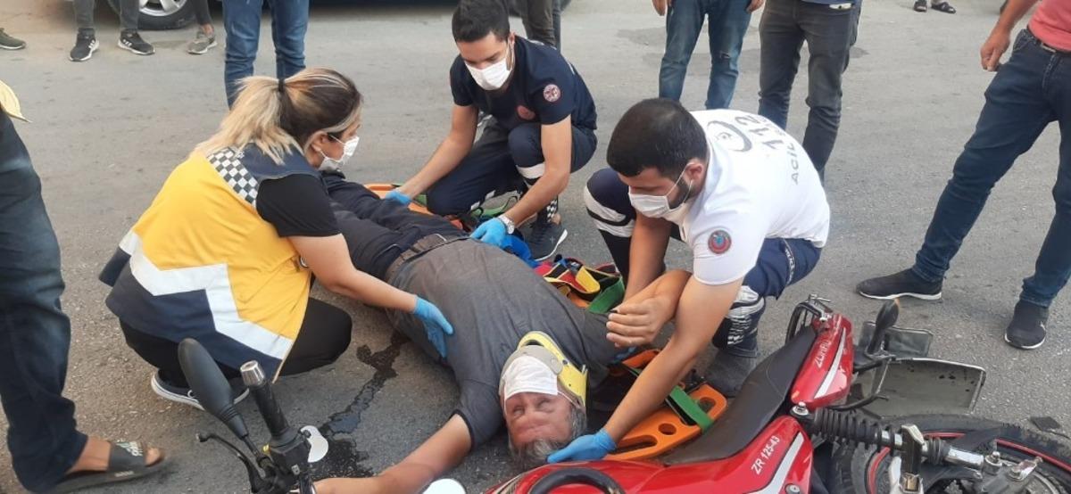 Otomobil ile motosiklet &ccedil;arpıştı: 1 yaralı
