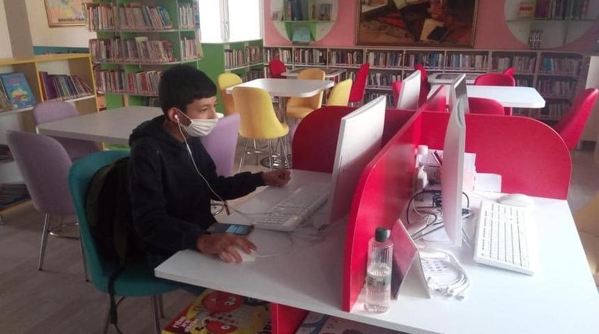 K&uuml;t&uuml;phane EBA destek noktası olarak hizmet veriyor