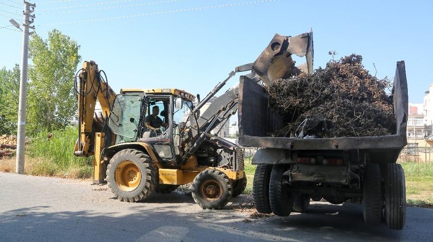 Erdemli’de moloz temizliği