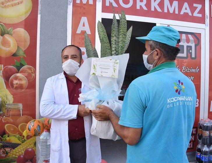 Kocasinan’da yeni açılan iş yerlerine ’Hayırlı olsun’ çiçeği G3