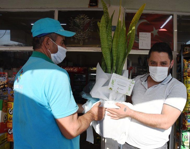 Kocasinan’da yeni açılan iş yerlerine ’Hayırlı olsun’ çiçeği G4