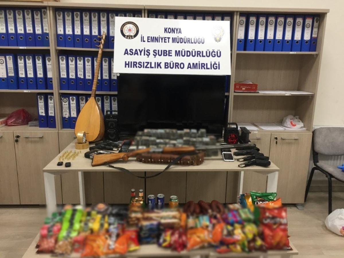 Konya&rsquo;da market ve b&uuml;fe hırsızları yakalandı