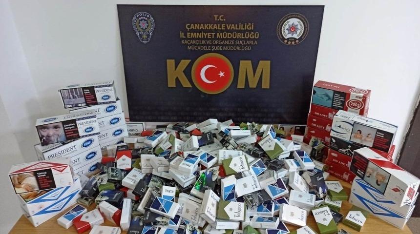 &Ccedil;anakkale&rsquo;de ka&ccedil;ak t&uuml;t&uuml;n operasyonu