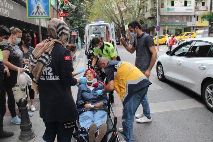 Ters yöne giren sürücünün çarptığı yaya yaralandı G1