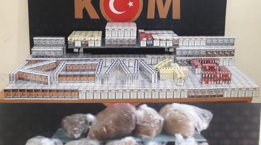 Salihli&rsquo;de ka&ccedil;ak t&uuml;t&uuml;n ve sigara operasyonu