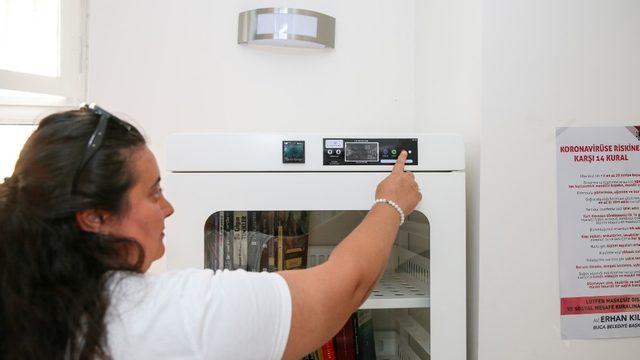 Buca Belediyesi Kütüphanesinde özel sterilizasyon önlemi