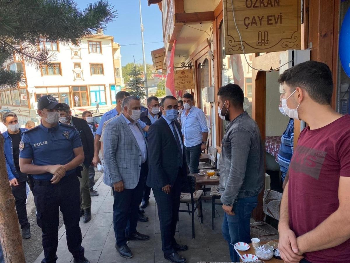 Şenkaya&rsquo;da Covid-19 denetimleri aralıksız s&uuml;r&uuml;yor