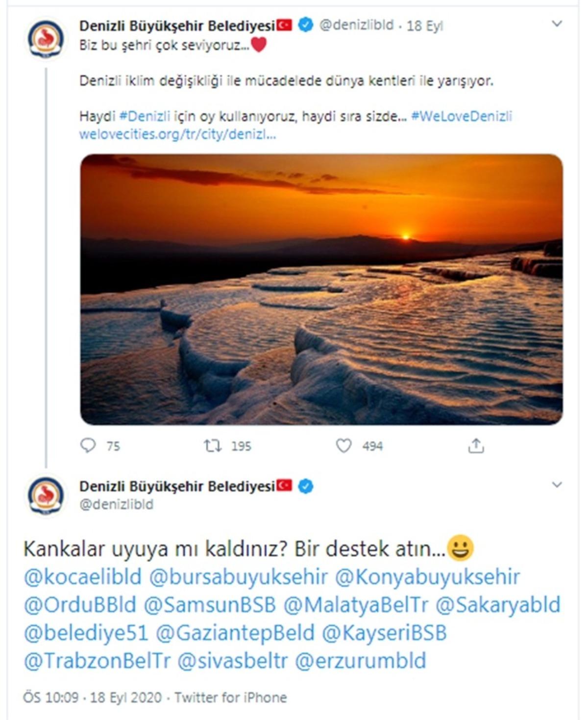 Denizli B&uuml;y&uuml;kşehir Belediyesine kanka desteği