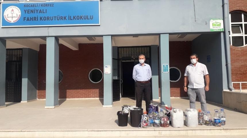 K&ouml;rfez&rsquo;de bin 600 kilo atık pil toplandı