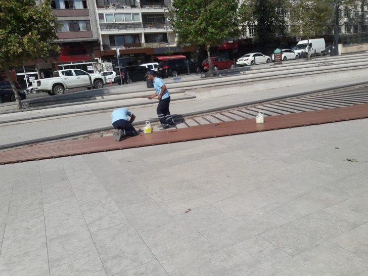 Kültür Tepesi’nin parkeleri yenilendi G1