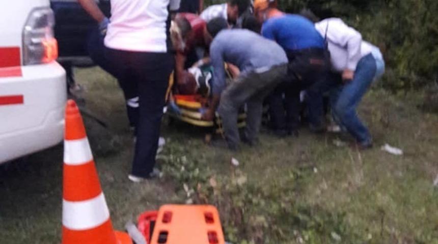 Talihsiz kadın ağaçtan dere yatağına düştü