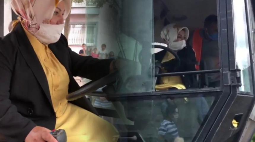 Sancaktepe Belediye Başkanı Şeyma D&ouml;ğ&uuml;c&uuml; operat&ouml;r koltuğuna ge&ccedil;ti