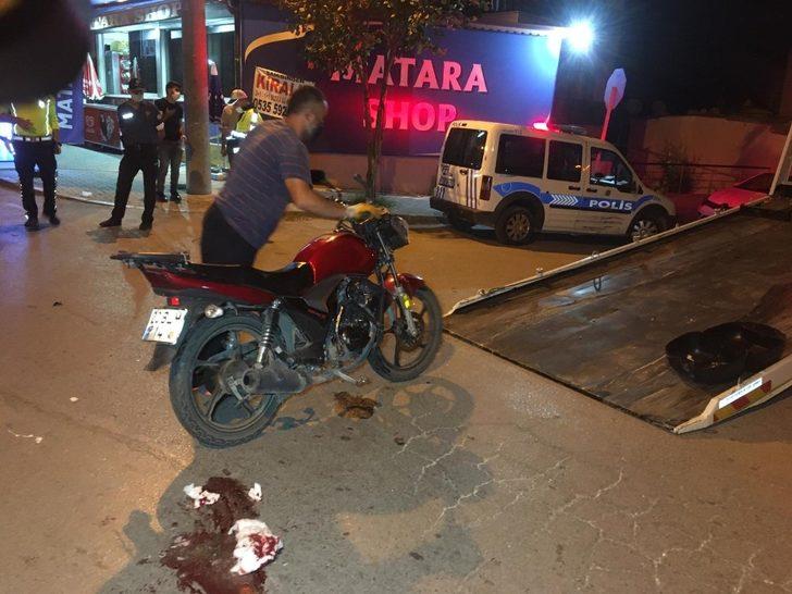 Kask takmayan motosiklet sürücüsü ölümden döndü G4