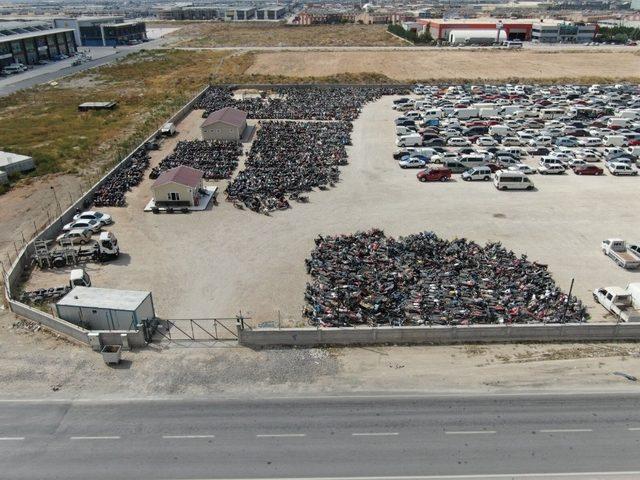 Konya’da 4 bin 5 motosiklete trafikten men