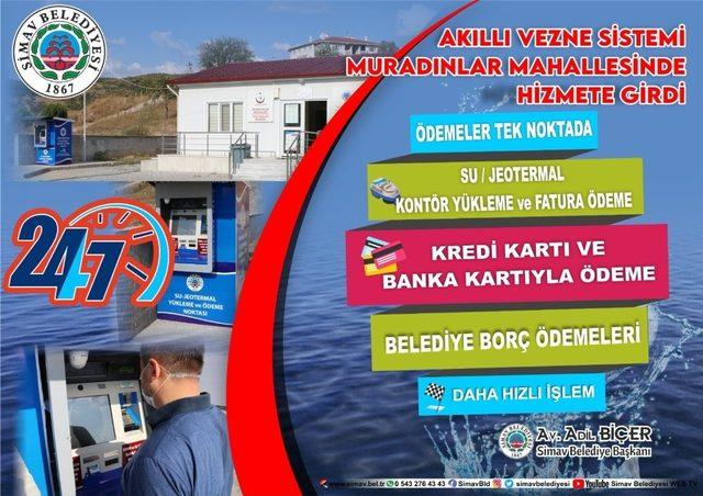 Simav Belediyesi akıllı vezne sayısını artırdı