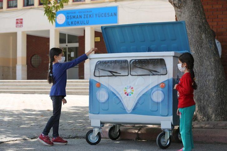 Kocasinan’ın çöp konteynerlerine estetik dokunuşlar G2