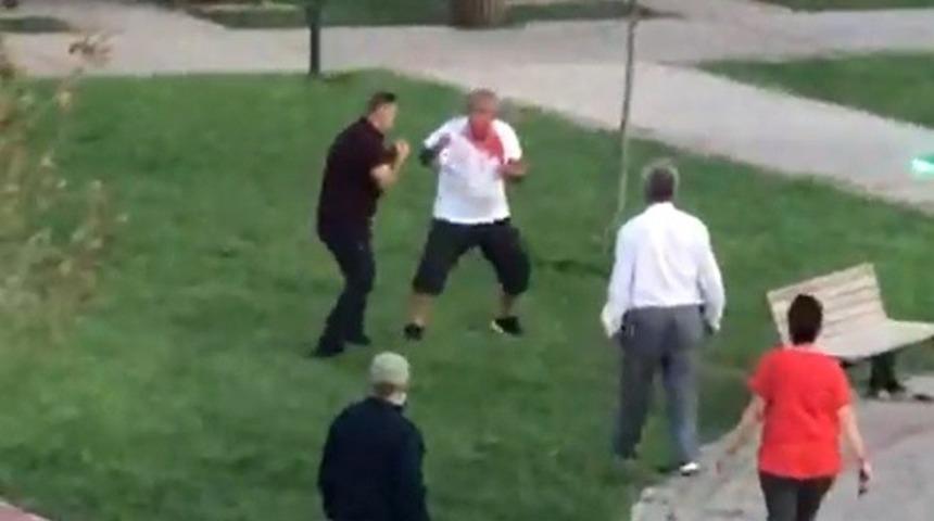 Bursa’da çimlere basma kavgası