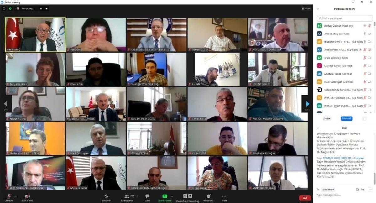 Manisa CB&Uuml;&rsquo;n&uuml;n ev sahipliğinde &ldquo;Ulusal Uzaktan &Ouml;ğretim &Ccedil;alıştayı 2020&rdquo; ger&ccedil;ekleştirildi