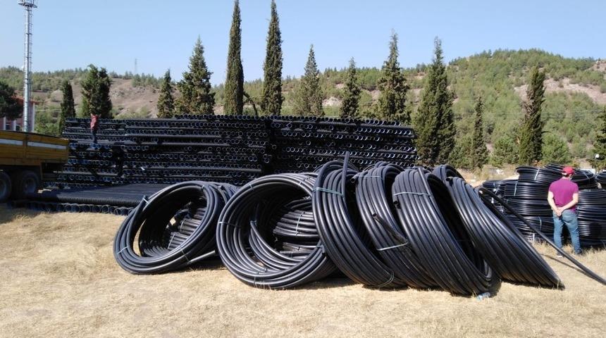 Karabük’te içme suyu ve kanalizasyon borularının dağıtımına başlandı