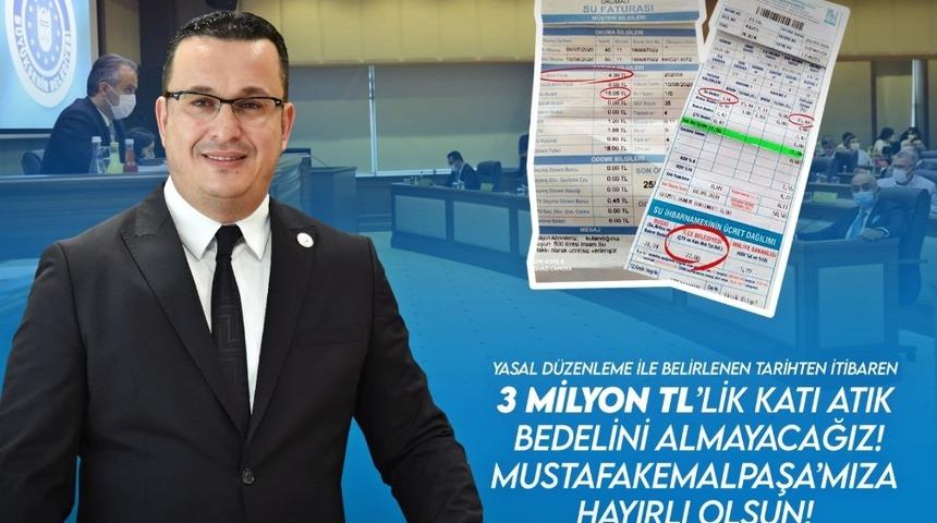 Başkan Kanar: "3 milyon liralık katı atık bedelini almayacağız"