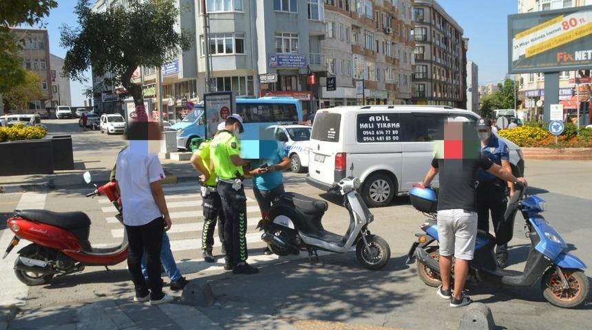 Keşan&rsquo;da belgesi olmayan kuryelere ceza yağdı