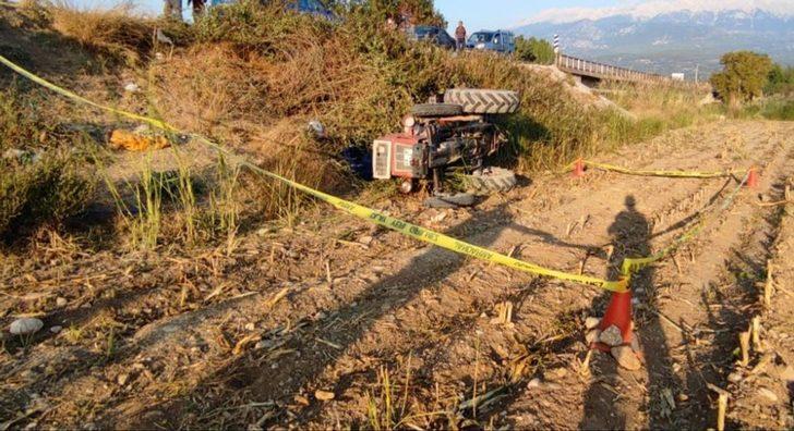 Devrilen traktörün sürücüsü yaşamını yitirdi G1