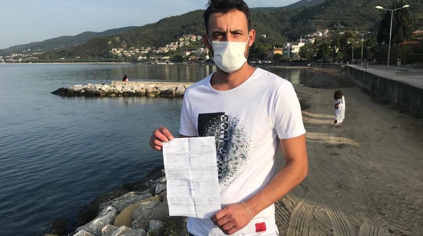 'Denizde yüzerken maske takmama cezası kesildi' iddiası