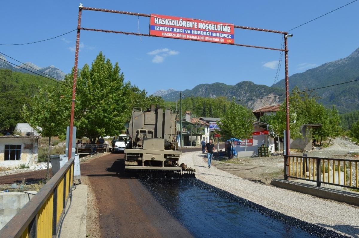 Serik&rsquo;in altı mahallesini birleştiren grup yolu sathi asfaltla kaplanıyor