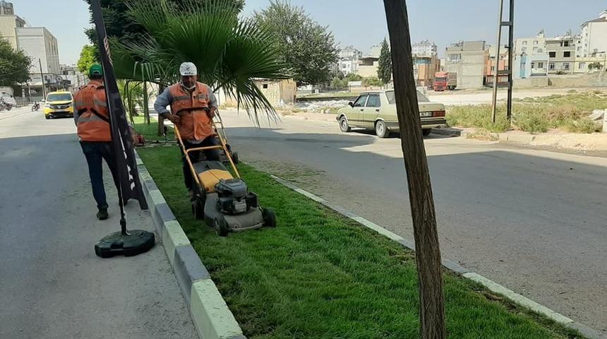 Kilis’te caddelere son bahar bakımı