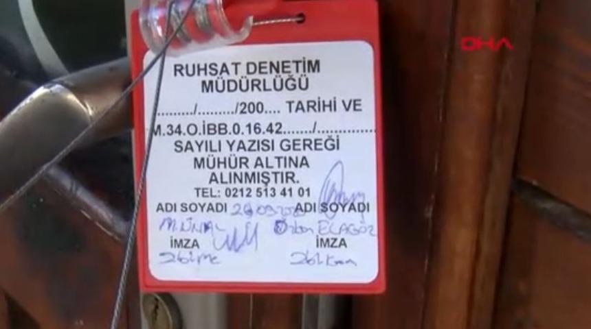 İBB’den dört taksi durağına mühür