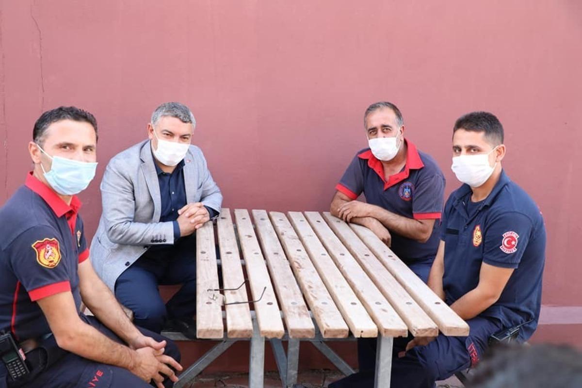 Başkan Şayir&rsquo;den itfaiye personeline ziyaret
