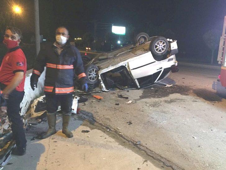 Beton direğe çarpan otomobilin sürücüsü yaralandı G2