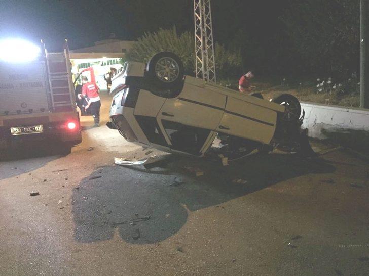 Beton direğe çarpan otomobilin sürücüsü yaralandı G3