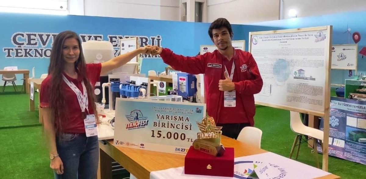 D&uuml;zce &Uuml;niversitesi &Ccedil;evre Takımı TEKNOFEST&rsquo;te birinci oldu